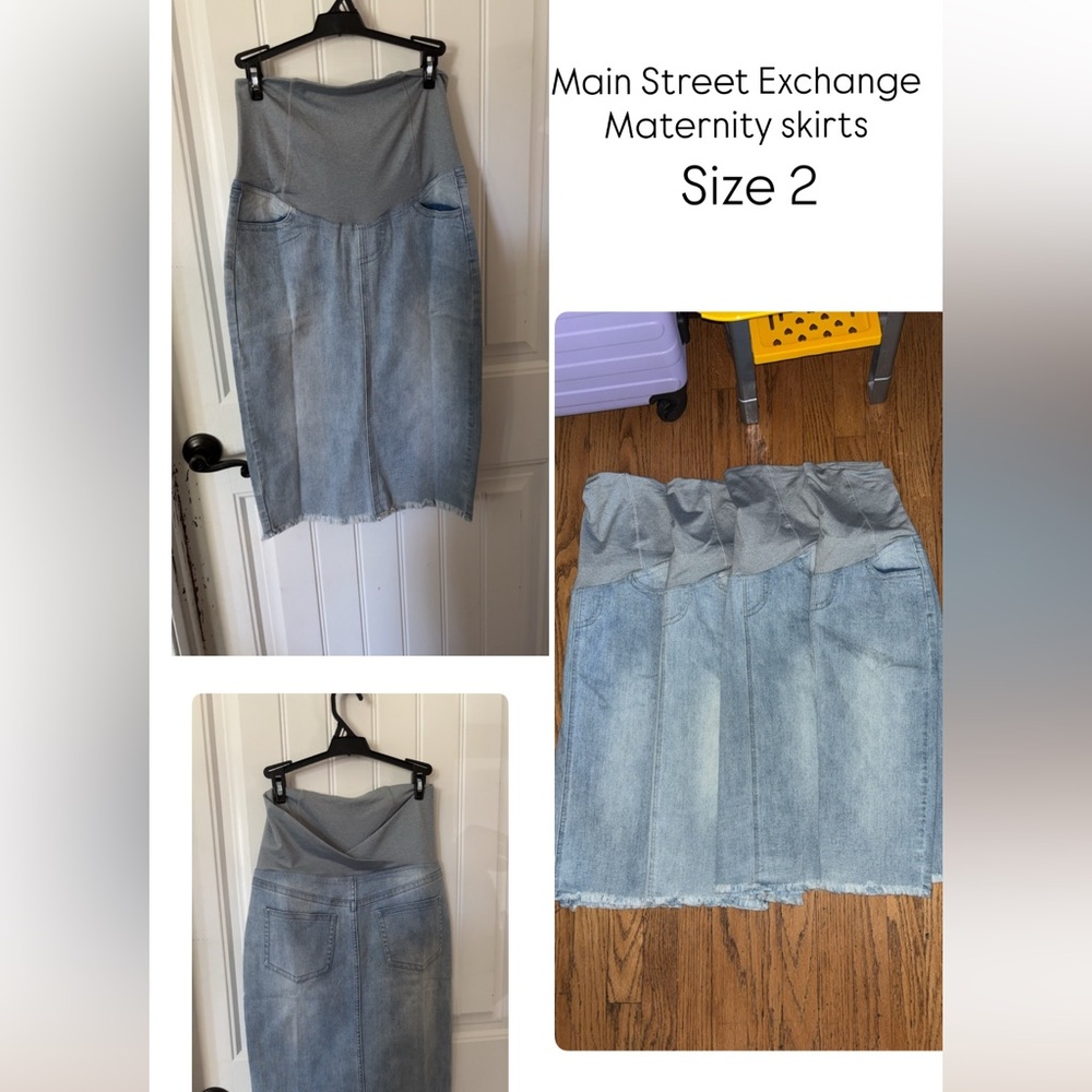 Chic Light Blue Denim Pencil Skirt